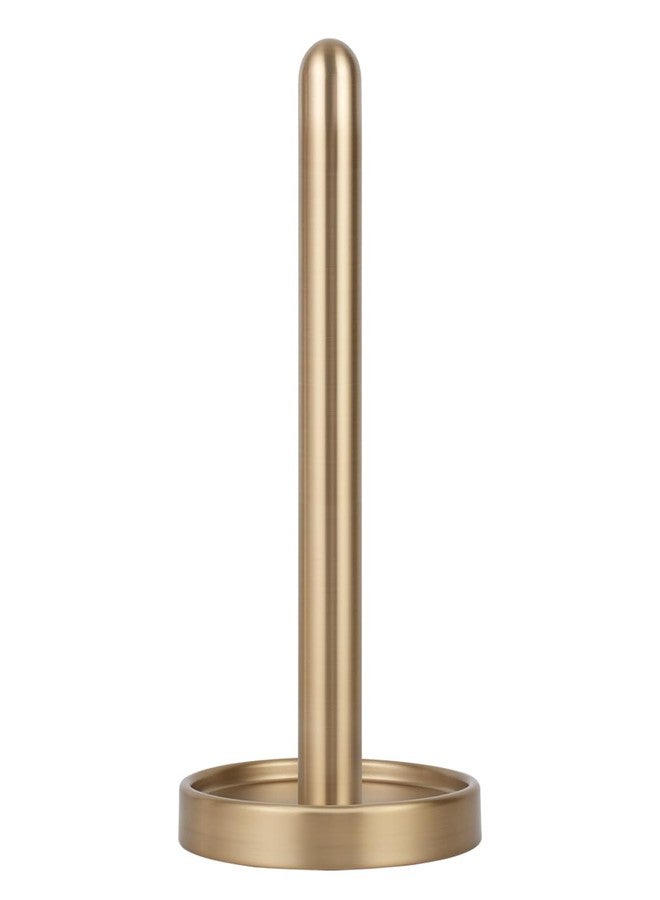 Ivilon Countertop Paper Towel Stand - Steady and Easy Tear - Fits All Paper Towel Rolls - Warm Gold - Image 1